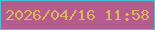 文字の大きさ：1、枠の色：45c0e4、背景の色：b75b8e、文字の色：d9b75b 無料ブログパーツのブログ時計