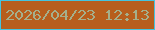文字の大きさ：4、枠の色：45c4de、背景の色：b75e1d、文字の色：a5af8b 無料ブログパーツのブログ時計