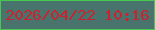 文字の大きさ：5、枠の色：45c750、背景の色：49746d、文字の色：cc2230 無料ブログパーツのブログ時計