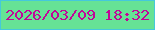 文字の大きさ：2、枠の色：45c8db、背景の色：66e295、文字の色：c20598 無料ブログパーツのブログ時計
