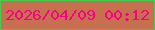 文字の大きさ：5、枠の色：45cc4e、背景の色：c7704f、文字の色：f8037f 無料ブログパーツのブログ時計
