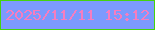 文字の大きさ：2、枠の色：45d30c、背景の色：7c9afd、文字の色：f67dbf 無料ブログパーツのブログ時計