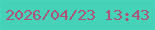 文字の大きさ：3、枠の色：45d7bc、背景の色：46d2b9、文字の色：af5278 無料ブログパーツのブログ時計