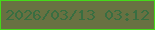 文字の大きさ：3、枠の色：45d81a、背景の色：687142、文字の色：396e41 無料ブログパーツのブログ時計