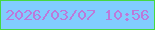 文字の大きさ：2、枠の色：45d941、背景の色：81cdfe、文字の色：bc79da 無料ブログパーツのブログ時計