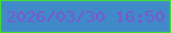 文字の大きさ：1、枠の色：45db36、背景の色：418ac9、文字の色：7a57ce 無料ブログパーツのブログ時計