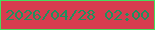 文字の大きさ：1、枠の色：45dd5d、背景の色：d73c4f、文字の色：20905e 無料ブログパーツのブログ時計