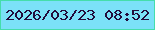 文字の大きさ：1、枠の色：45ddab、背景の色：7be1f8、文字の色：230b3c 無料ブログパーツのブログ時計