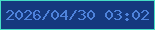 文字の大きさ：3、枠の色：45ddc5、背景の色：15397e、文字の色：4e82db 無料ブログパーツのブログ時計
