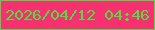 文字の大きさ：4、枠の色：45de45、背景の色：f7306f、文字の色：47e43f 無料ブログパーツのブログ時計