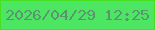 文字の大きさ：5、枠の色：45e021、背景の色：4de663、文字の色：5a9571 無料ブログパーツのブログ時計