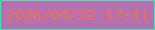 文字の大きさ：3、枠の色：45e3b4、背景の色：b470af、文字の色：eb7355 無料ブログパーツのブログ時計