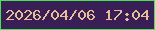 文字の大きさ：1、枠の色：45e54f、背景の色：391f55、文字の色：e5bf95 無料ブログパーツのブログ時計
