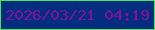 文字の大きさ：2、枠の色：45e85a、背景の色：042d7f、文字の色：7f139d 無料ブログパーツのブログ時計