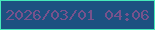文字の大きさ：5、枠の色：45e9ba、背景の色：1c5181、文字の色：77528c 無料ブログパーツのブログ時計
