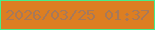 文字の大きさ：5、枠の色：45ed8b、背景の色：dc7e22、文字の色：a7795a 無料ブログパーツのブログ時計