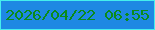 文字の大きさ：5、枠の色：45eeed、背景の色：1e88e3、文字の色：0b8b19 無料ブログパーツのブログ時計