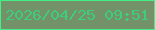 文字の大きさ：3、枠の色：45ef87、背景の色：739269、文字の色：3ece7b 無料ブログパーツのブログ時計
