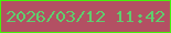 文字の大きさ：5、枠の色：45f10b、背景の色：b35063、文字の色：5fce6e 無料ブログパーツのブログ時計