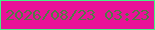 文字の大きさ：3、枠の色：45f284、背景の色：e81298、文字の色：537a46 無料ブログパーツのブログ時計