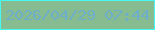 文字の大きさ：4、枠の色：45f8f6、背景の色：86bc8f、文字の色：6daeca 無料ブログパーツのブログ時計