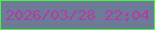 文字の大きさ：2、枠の色：45f932、背景の色：6d7a98、文字の色：b33ca2 無料ブログパーツのブログ時計