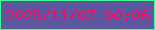 文字の大きさ：4、枠の色：45f990、背景の色：5c579f、文字の色：f90965 無料ブログパーツのブログ時計