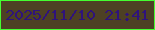 文字の大きさ：5、枠の色：45fd31、背景の色：4d4024、文字の色：2f137b 無料ブログパーツのブログ時計