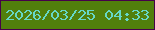 文字の大きさ：3、枠の色：46004a、背景の色：517f0c、文字の色：66d7c7 無料ブログパーツのブログ時計