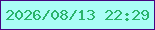 文字の大きさ：5、枠の色：460481、背景の色：aafdf6、文字の色：2ab36a 無料ブログパーツのブログ時計