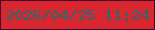 文字の大きさ：1、枠の色：46052a、背景の色：d82730、文字の色：256b6b 無料ブログパーツのブログ時計