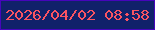 文字の大きさ：5、枠の色：4605bb、背景の色：10216a、文字の色：f95462 無料ブログパーツのブログ時計