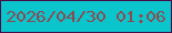 文字の大きさ：3、枠の色：460c47、背景の色：0bc5cc、文字の色：864d53 無料ブログパーツのブログ時計