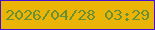 文字の大きさ：4、枠の色：460dd4、背景の色：ebb507、文字の色：6b8f35 無料ブログパーツのブログ時計