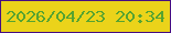 文字の大きさ：4、枠の色：460e83、背景の色：ebd31a、文字の色：56a331 無料ブログパーツのブログ時計