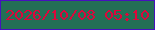 文字の大きさ：5、枠の色：4611be、背景の色：236f56、文字の色：dc063b 無料ブログパーツのブログ時計
