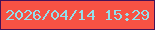 文字の大きさ：3、枠の色：461256、背景の色：f75244、文字の色：92e0ec 無料ブログパーツのブログ時計