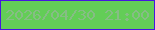 文字の大きさ：3、枠の色：4616df、背景の色：63cd57、文字の色：86bd85 無料ブログパーツのブログ時計