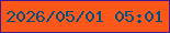 文字の大きさ：3、枠の色：461794、背景の色：fd5719、文字の色：04507d 無料ブログパーツのブログ時計