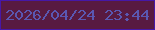 文字の大きさ：4、枠の色：4618a7、背景の色：581a41、文字の色：5a57b1 無料ブログパーツのブログ時計