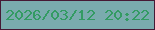 文字の大きさ：4、枠の色：461935、背景の色：7aabae、文字の色：339b63 無料ブログパーツのブログ時計