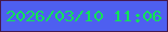 文字の大きさ：3、枠の色：46194c、背景の色：4e5ff0、文字の色：11e358 無料ブログパーツのブログ時計