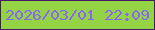 文字の大きさ：3、枠の色：461b69、背景の色：93d344、文字の色：8966f9 無料ブログパーツのブログ時計