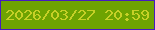 文字の大きさ：5、枠の色：461bbf、背景の色：6ea301、文字の色：c6d027 無料ブログパーツのブログ時計
