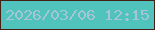 文字の大きさ：1、枠の色：462015、背景の色：50c3bc、文字の色：a6c5d5 無料ブログパーツのブログ時計