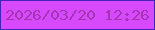 文字の大きさ：4、枠の色：4621bc、背景の色：d64afb、文字の色：a533b6 無料ブログパーツのブログ時計