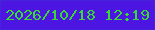文字の大きさ：4、枠の色：4622da、背景の色：4d15e2、文字の色：37da34 無料ブログパーツのブログ時計