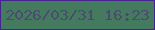 文字の大きさ：1、枠の色：46238f、背景の色：447a5d、文字の色：4b4b71 無料ブログパーツのブログ時計