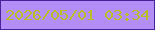 文字の大きさ：4、枠の色：462398、背景の色：b58df6、文字の色：b8c027 無料ブログパーツのブログ時計