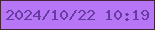 文字の大きさ：1、枠の色：462636、背景の色：b676f5、文字の色：673ca0 無料ブログパーツのブログ時計